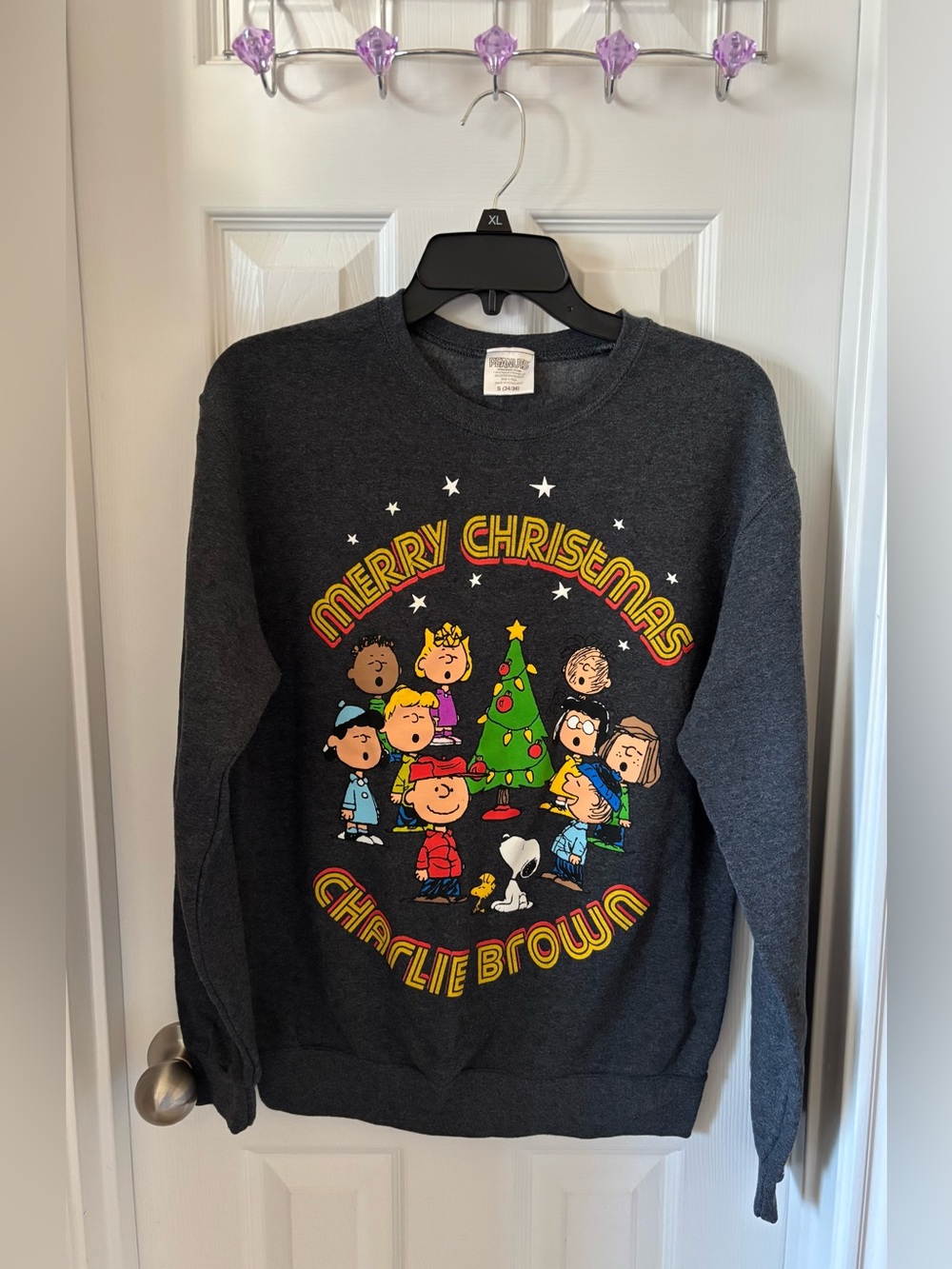 Dark Gray Merry Christmas Charlie Brown Sweatshirt